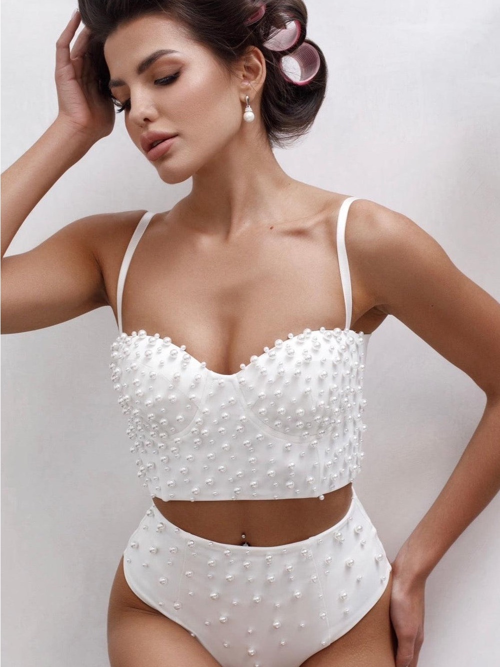 VOIR Bride Custom Pearl Bra and Underwear Set